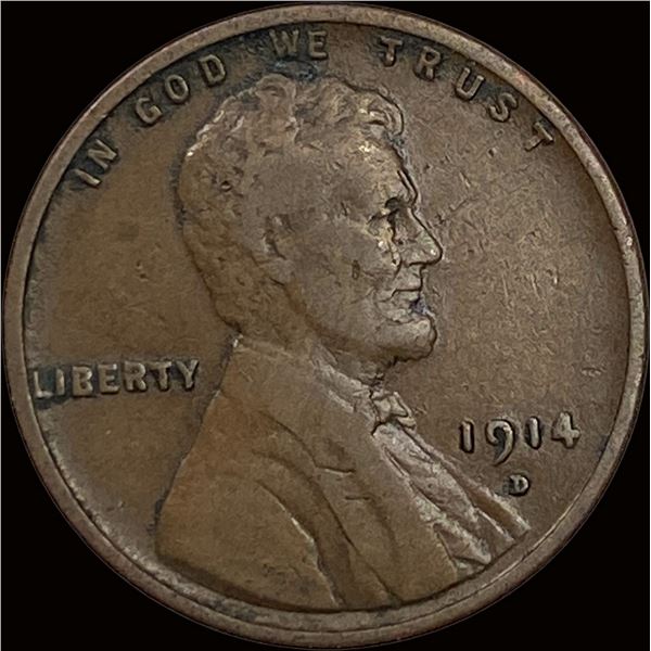 1914-D Lincoln Wheat Cent LIGHTLY CIRCULATED