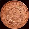 Image 2 : 1865 Copper 2 Cent Piece Red CLOSELY UNCIRCULATED