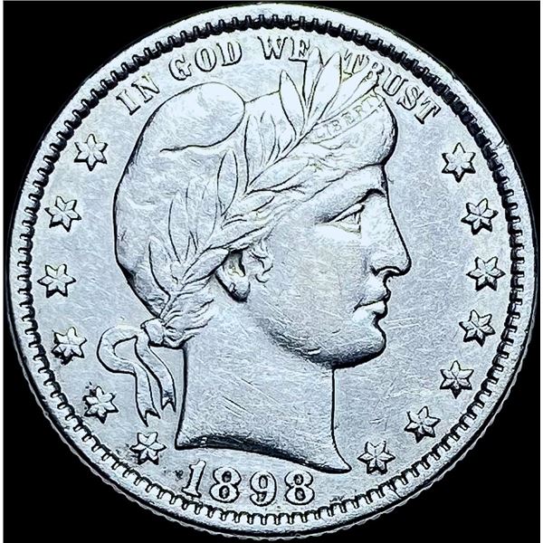 1898-O Silver Barber Quarter CHOICE AU