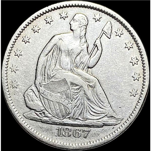 1867-S Silver Half Dollar NEARLY UNCIRCULATED