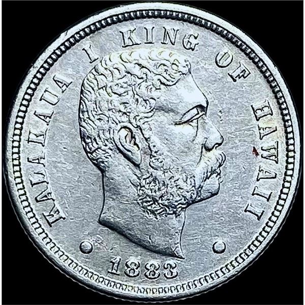 1883 Silver Dime Hawaii Kalakaua I CHOICE AU