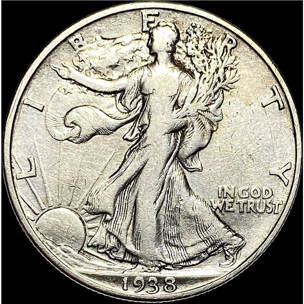 1938-D Walking Liberty Half Dollar LIGHTLY CIRCULATED