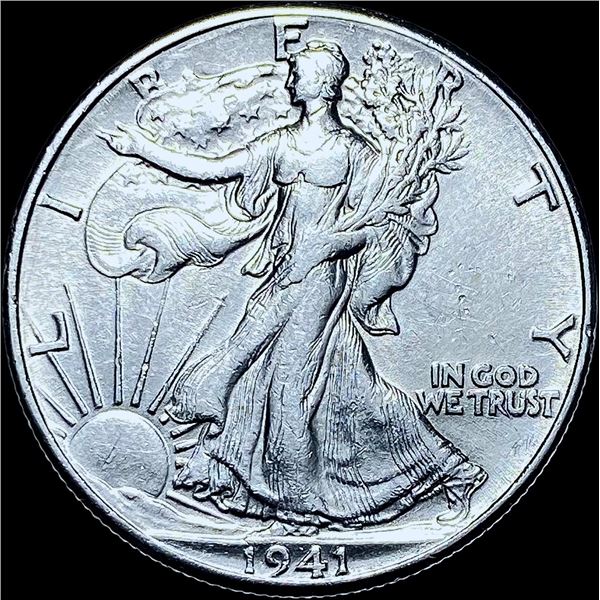 1941 Silver Walking Liberty Half Dollar GEM BU