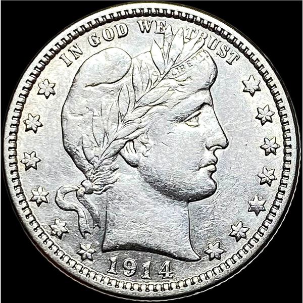 1914 Barber Silver Quarter CLOSELY UNCIRCULATED