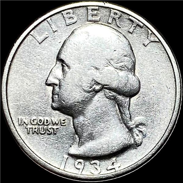 1934-D Silver Washington Quarter LIGHTLY CIRCULATED