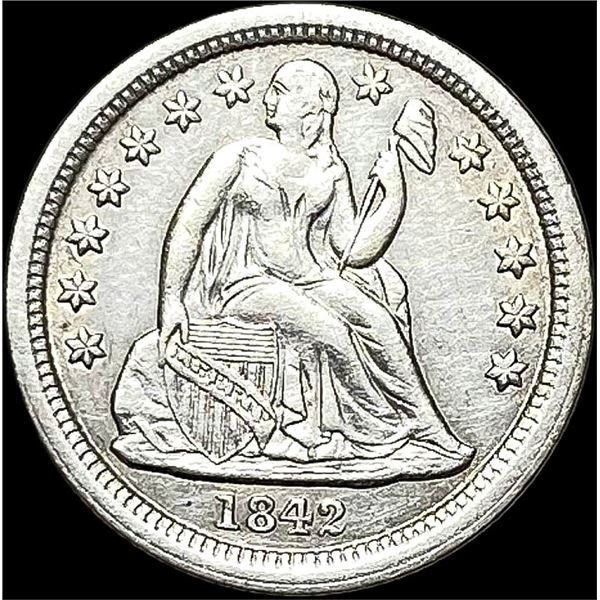 1842 Silver Seated Liberty Dime UNCIRCULATED