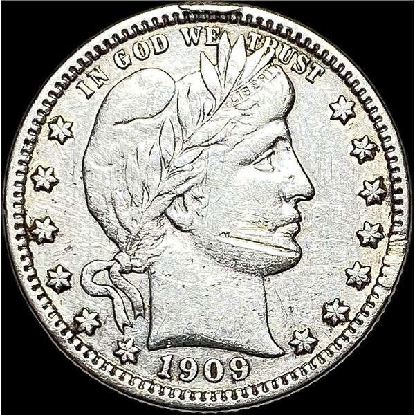 1909-O Silver Barber Quarter HIGH GRADE