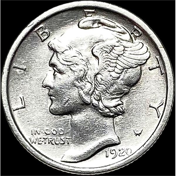 1920-S Mercury Dime CLOSELY UNCIRCULATED