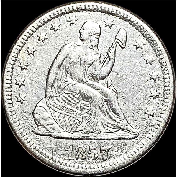 1857-O Seated Liberty Quarter NEARLY UNCIRCULATED