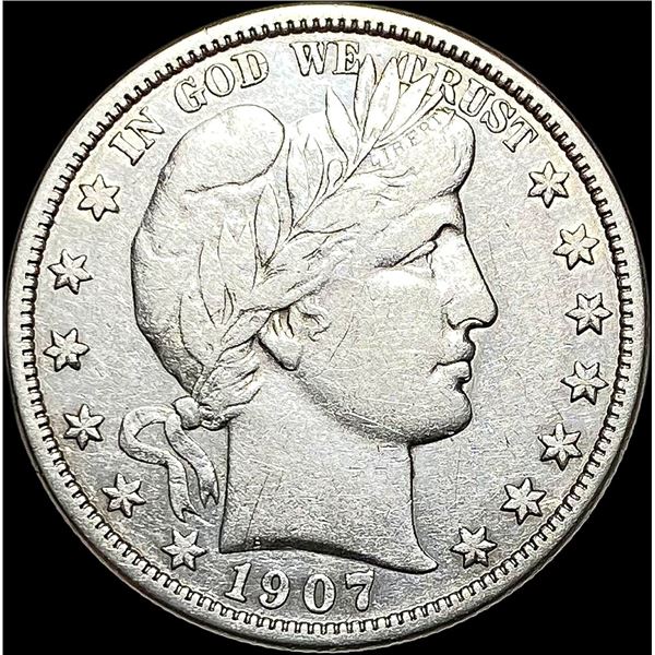 1907-O Barber Half Dollar NEARLY UNCIRCULATED