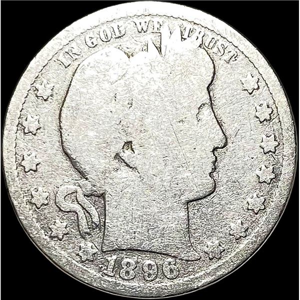 1896-O Barber Silver Quarter NICELY CIRCULATED