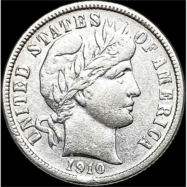 1910-D Silver Barber Dime CLOSELY UNCIRCULATED