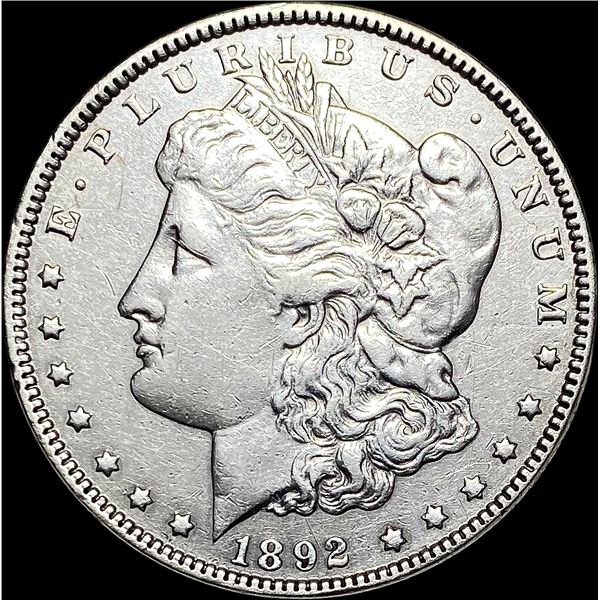 1892 Silver Morgan Dollar NEARLY UNCIRCULATED