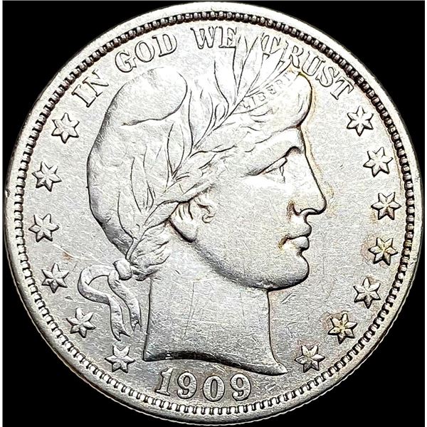 1909 Barber Half Dollar LIGHTLY CIRCULATED