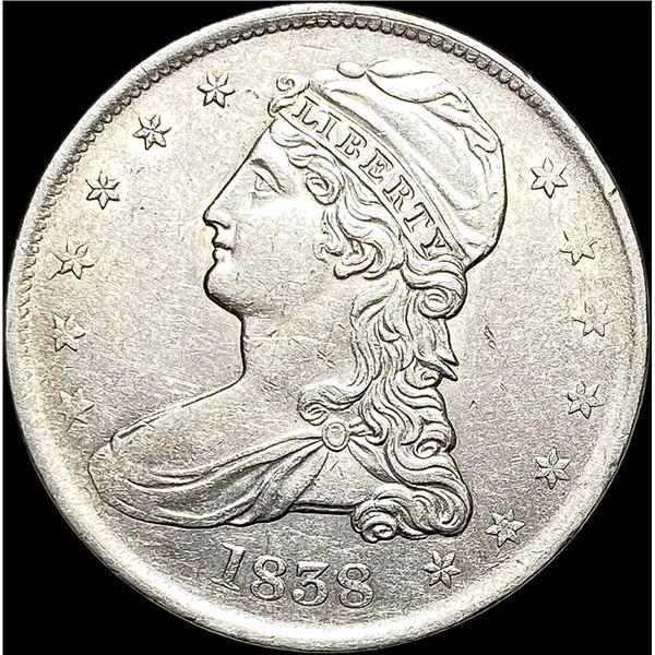 1838 Capped Bust Half Dollar NEARLY UNCIRCULATED