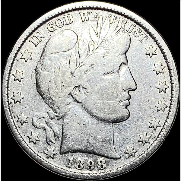 1898 Silver Barber Half Dollar NICELY CIRCULATED