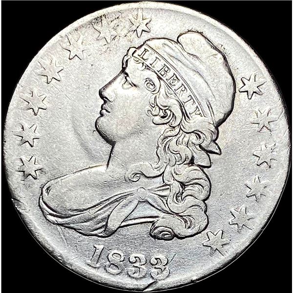 1833 Capped Bust Half Dollar LIGHTLY CIRCULATED