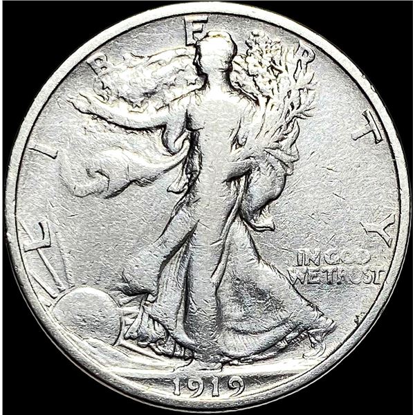 1919-S Silver Walking Liberty Half Dollar NICELY CIRCULATED