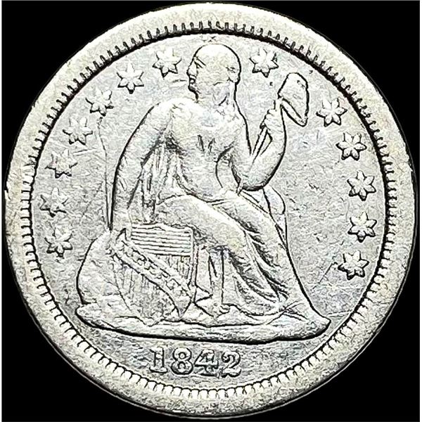 1842-O Silver Seated Liberty Dime NEARLY UNCIRCULATED