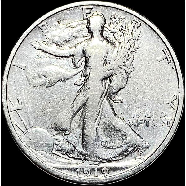 1919-S Silver Walking Liberty Half Dollar LIGHTLY CIRCULATED