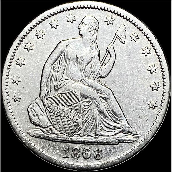 1866-S Seated Liberty Half Dollar CLOSELY UNCIRCULATED