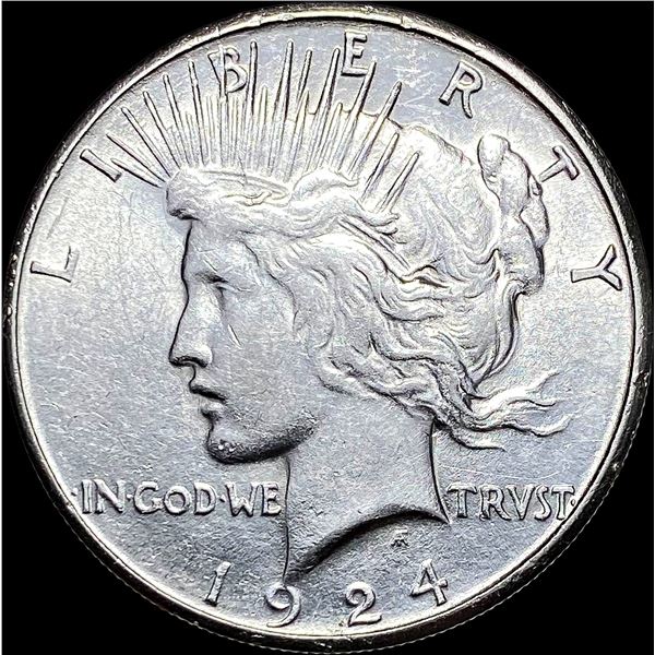 1924-S Silver Peace Dollar CLOSELY UNCIRCULATED