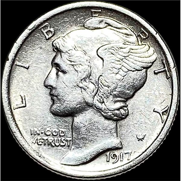 1917-D Mercury Dime CLOSELY UNCIRCULATED