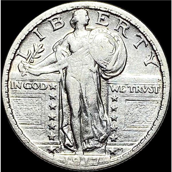 1917-S Type 2 Standing Liberty Quarter LIGHTLY CIRCULATED