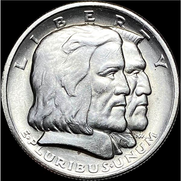 1936 Silver Long Island Half Dollar NEARLY UNCIRCULATED