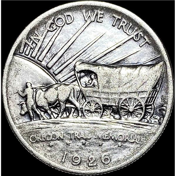 1926-S Silver Oregon Trail Half Dollar LIGHTLY CIRCULATED