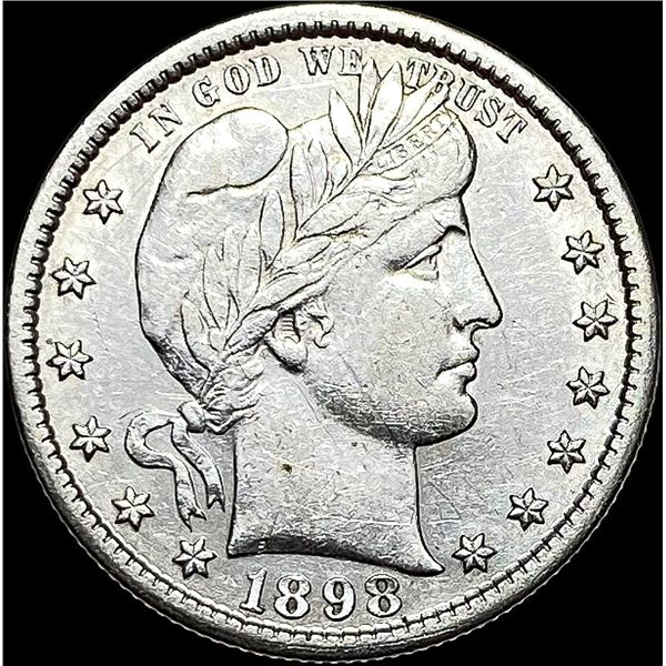 1898-S Silver Barber Quarter CLOSELY UNCIRCULATED