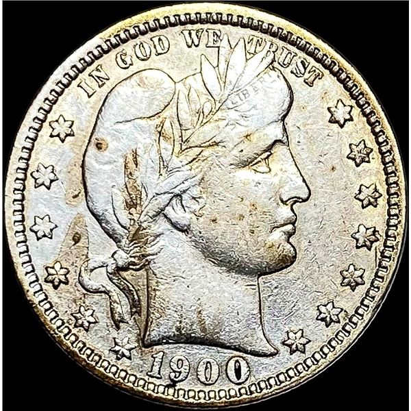 1900 Barber Silver Quarter CLOSELY UNCIRCULATED