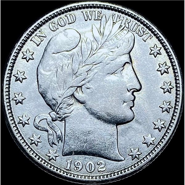 1902-O Barber Half Dollar CHOICE AU