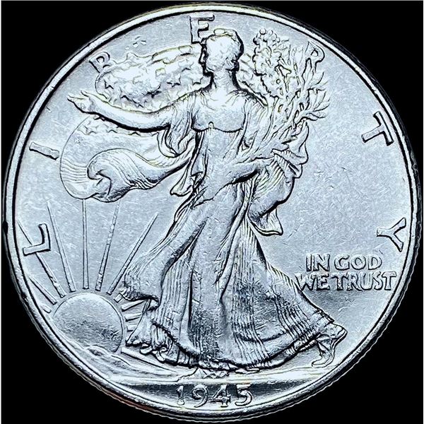 1945 Walking Liberty Half Dollar GEM BU