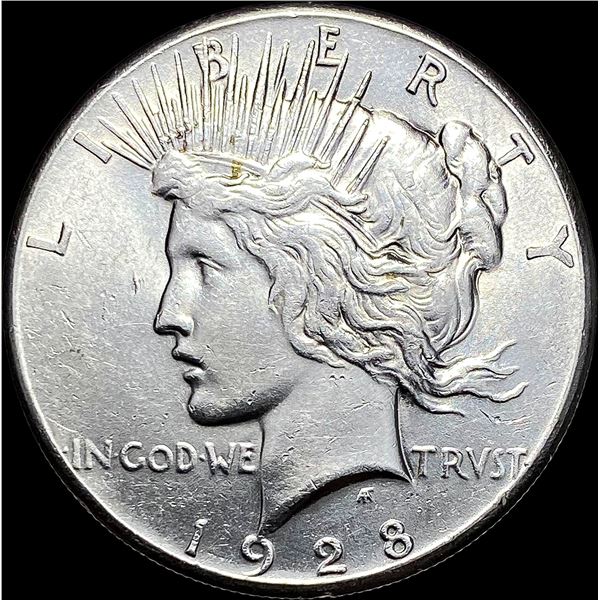 1928 Silver Peace Dollar CLOSELY UNCIRCULATED