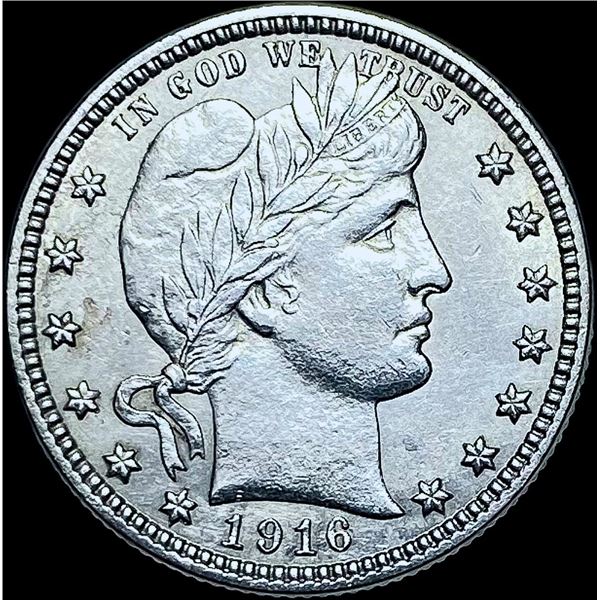 1916-D Silver Barber Quarter CHOICE BU