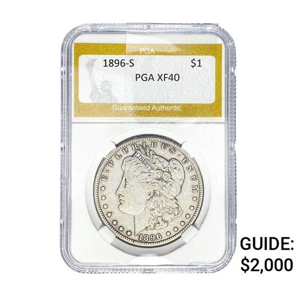 1896-S Morgan Silver Dollar PGA XF40