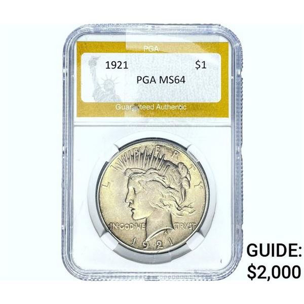 1921 Silver Peace Dollar PGA MS64