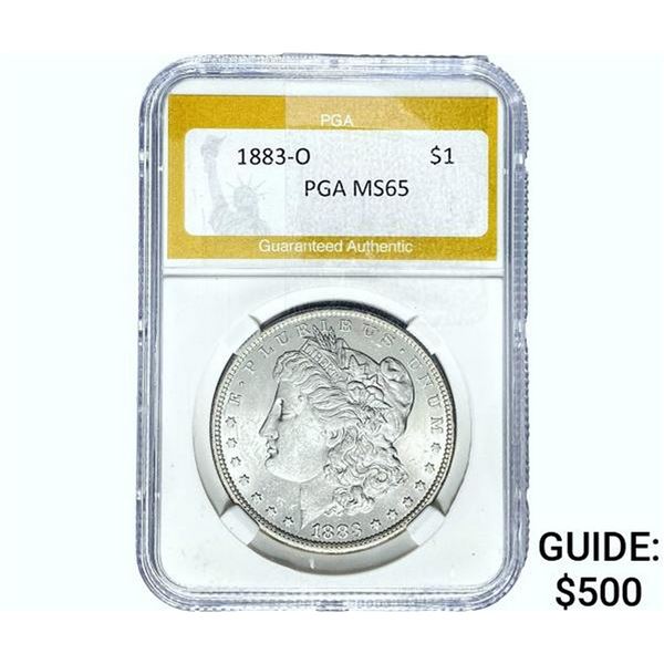 1883-O Morgan Silver Dollar PGA MS65
