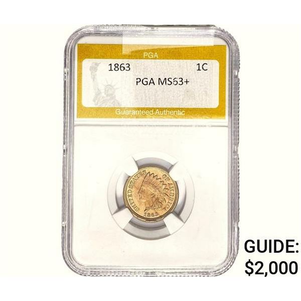1863 Indian Head Cent PGA MS63+