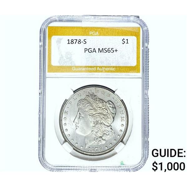 1878-S Morgan Silver Dollar PGA MS65+