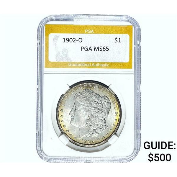 1902-O Morgan Silver Dollar PGA MS65