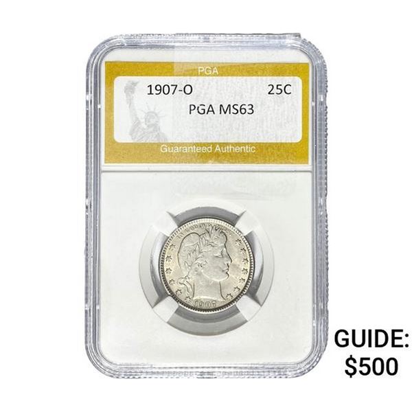1907-O Barber Quarter PGA MS63
