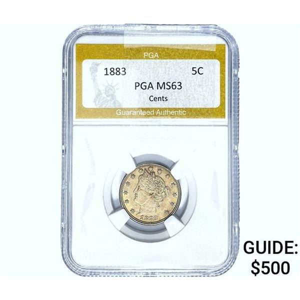 1883 Liberty Victory Nickel PGA MS63 Cents