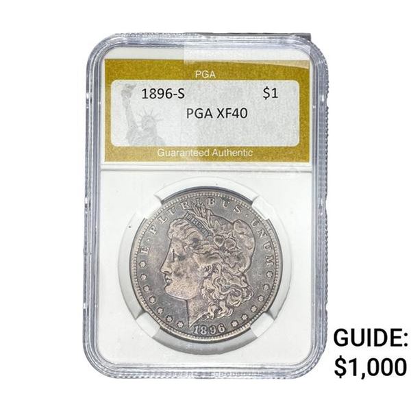 1896-S Morgan Silver Dollar PGA XF40