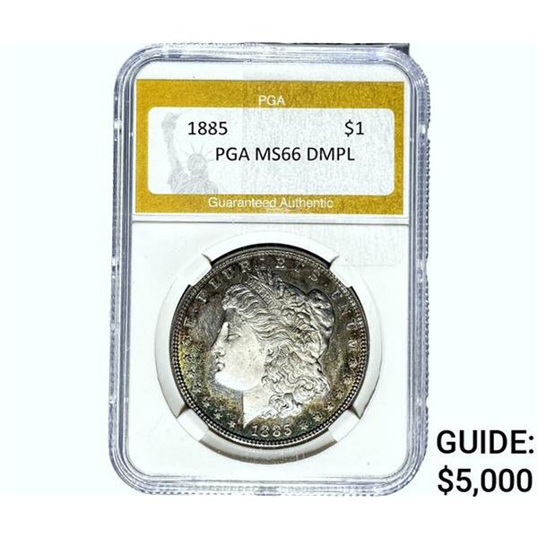 1885 Morgan Silver Dollar PGA MS66 DMPL