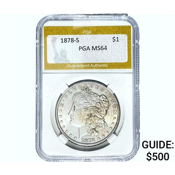 1878-S Morgan Silver Dollar PGA MS64