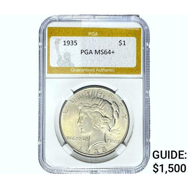 1935 Silver Peace Dollar PGA MS64+