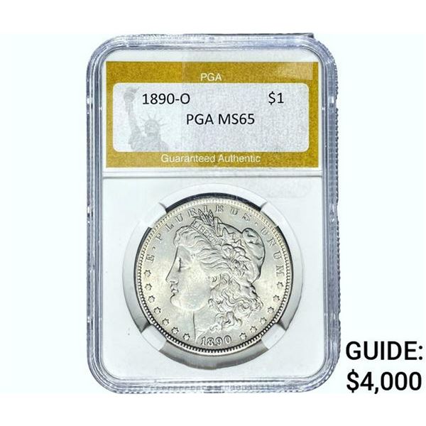 1890-O Morgan Silver Dollar PGA MS65