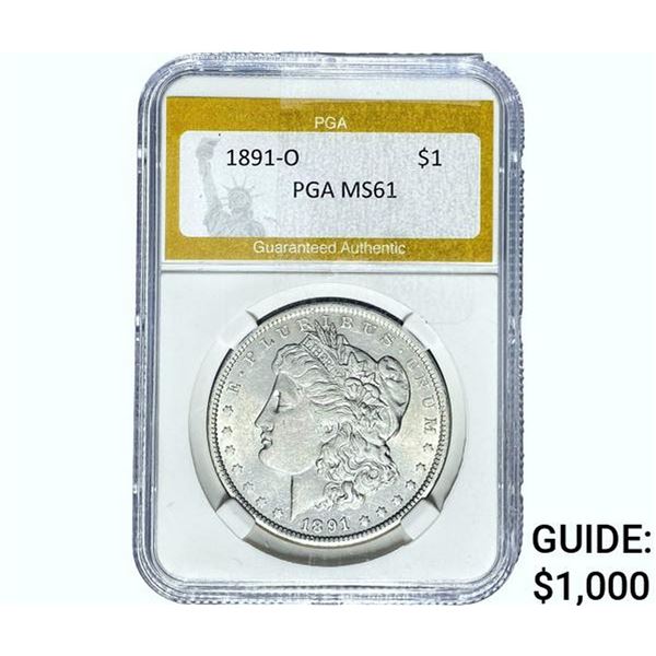1891-O Morgan Silver Dollar PGA MS61